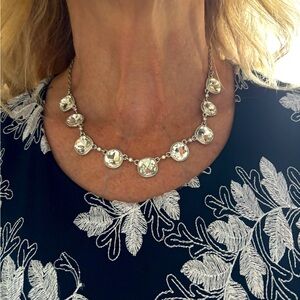 Elegant Silver Necklace with Crystal Accents